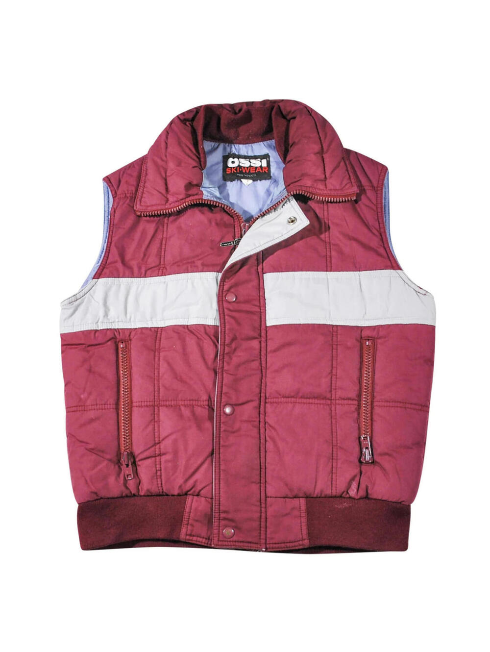 Vintage Ossi 90s Puffer Winter Ski Snow Snap Zip Vest Size Medium